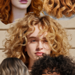 A vibrant collage of curly hairstyles showcasing good hair colors for curly hair, including bold red, golden blonde, natural black, and soft ash tones, emphasizing the beauty and versatility of curls.